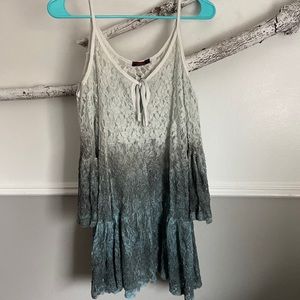 Adorable dip dyed lace blouse.